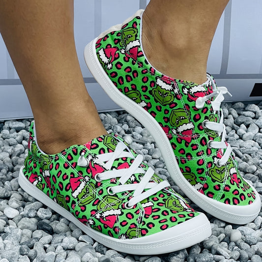 Step into festive fun with our Women's Santa Hat Print Slip-On Shoes. A lightweight design combined with superior cushioning for all-day comfort and style make these perfect for casual outdoor activities. Slip-on convenience and durability make them ideal for festive occasions.