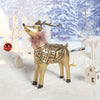 Nordic Style Elk Sculpture: A Golden Resin Christmas Ornament for Home and Décor