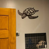 Metal Art Sea Turtle Ornament: A Charming Beach Theme Decor for Indoor Living Rooms