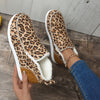 Cozy and Stylish: Women's Leopard Print Fuzzy Slip-On Shoes - Perfect for Winter