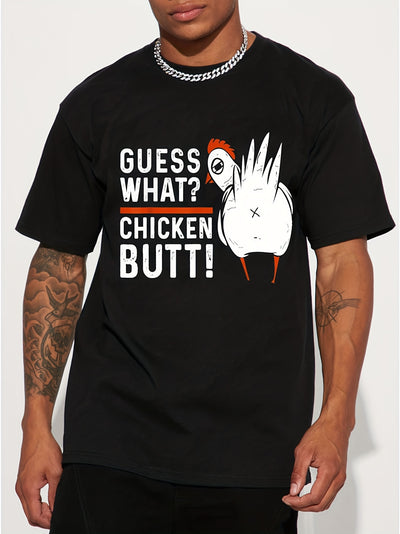 Chicken Prints on Fleek: Men's Casual Trendy T-Shirt for Hip Hop Enthusiasts