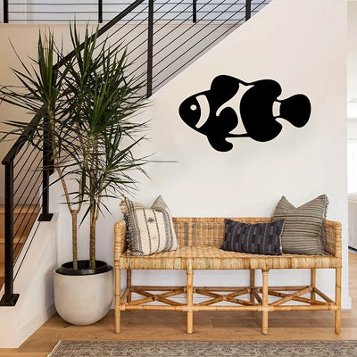 Exquisite Black Metal Art Fish Wall Hanging: Elevate Your Décor with Captivating Bedroom and Office Wall Art