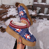 Festive Footwear: Women's Christmas Snow Shoes featuring Santa Claus & Snowflake Patterns - Stylish, Warm, and Cozy