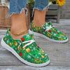 Festive Footwear: Women's Christmas Print Canvas Shoes - Casual, Lightweight, and Stylish Low-Top Sneakers