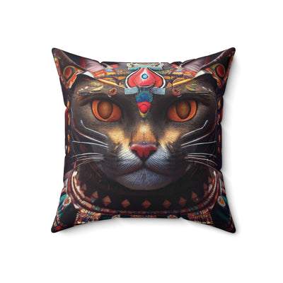 Aztec Cat Pillow, Gift For Cute Cat Lover, Cat Mythology For Pillow Covers, Spun Polyester Square Pillow