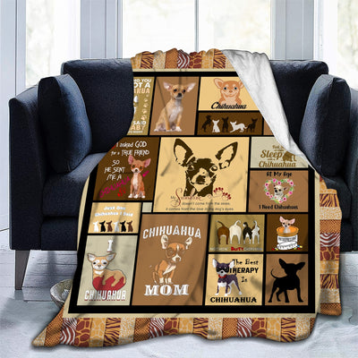 This Chihuahua Dog Lover Blanket is a great way to show your love for Chihuahuas. Made with a vintage-style throw blanket for superior quality and comfort, it features a beautiful Chihuahua design that will fill your home with warmth and style.