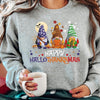 Stay Festive with our Happy Hallothanksmas Print Sweatshirt - Perfect for Casual and Cozy Days!