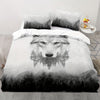 Bring nature to your bedroom with this bold wolf-themed duvet cover set. Crafted from high-quality cotton, the duvet cover and two pillowcases will add a unique and eye-catching touch to your sleeping space. Enjoy a comfortable night's sleep with this howling addition to your bedding.