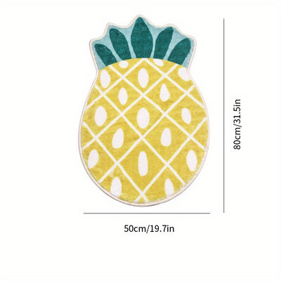 Whimsical Pineapple Paradise: Soft and Non-Slip Bath Rug for a Playful Home Experience