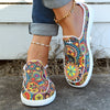 Comfortable Tribal Floral Pattern Canvas Shoes for Women -  Comfortable Low Top Walking Shoes