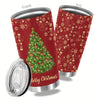 20oz Festive Stainless Steel Christmas Tree Print Tumbler: The Perfect Gift for Loved Ones