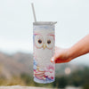 20oz Owl Printed Stainless Steel Vacuum Cup: Stay Hydrated in Style, Anywhere, Anytime!