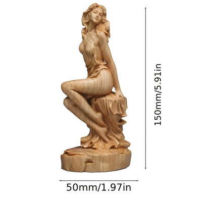 Exquisite Cypress Solid Wood Carving: Embodying Sensuality and Beauty