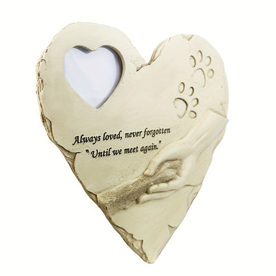 Heart-Shaped Resin Photo Frame: A Sentimental Memorial for Your Beloved Pets - Personalized Gifts