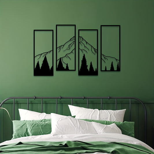 This Minimalist Metal Art Mountain Square Wall Decor adds a touch of chic style to any living space. Its sleek, modern design and minimalistic footprint make it an ideal accent piece for any home or office. Crafted of durable metal, it's sure to become an enduring piece of decor.