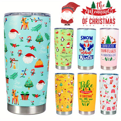 This stylish Sparkling Christmas Stainless Steel Skinny Tumbler is perfect for anyone who loves the holidays. It's made of durable stainless steel, so it'll keep their drinks hot or cold while they enjoy the holiday season. Plus, its slim shape makes it easy to store and transport.