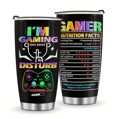 Game On: The Ultimate Gamer's Stainless Steel Tumbler – Perfect for Men, Teen Boys, Girls, and Boyfriends – Stay Refreshed During Epic Gaming Sessions!