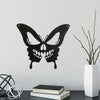 Halloween Metal Art Skull Butterfly Wall Decoration: Unique Craft Ornament for Living Room, Nursery, Office, and More!