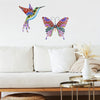 Elegant Metal Hummingbird and Butterfly Outdoor Wall Art Decor - Vibrant Yard Sculptures for Stunning Garden Decor