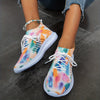 Express Your Vibrant Style with Women's Colorful Print Soft-Soled Running Shoes