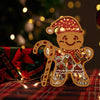 Whimsical Gingerbread Man Wood Carving Night Light: Festive Christmas Decoration and Thoughtful Gift