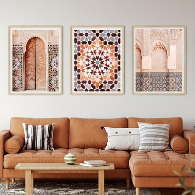 Enhance your living space with these 3pcs of luxury Islamic Wall Art <a href="https://canaryhouze.com/collections/canvas">Canvas</a>. Each canvas showcases exquisite Moroccan architecture and Islamic artistry, combining detailed craftsmanship with brilliant colors to create a unique and memorable interior look.