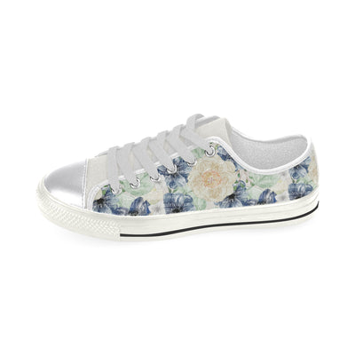 Romantic Flowers Shoes, Sweet Floral Women's Classic Canvas Shoes