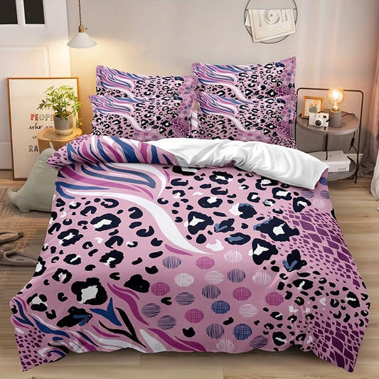This 3-piece modern fashionable duvet cover set offers a stylish yet cozy look for any bedroom or guest room. Crafted from premium fabric, the colorful stripe design is soft and comfortable, giving your bedroom an updated look without sacrificing comfort. The set includes one duvet cover and two pillowcases, so you can easily upgrade your decor.