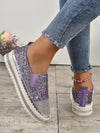 Sparkle and Shine in These Rhinestone Glitter Loafers: The Perfect Fashionable and Comfortable Slip-On Shoes for Women