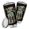 20oz Day of the Dead Stainless Steel Tumbler: Stylish and Insulated Travel Mug for Halloween Gifts