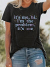 It's Me: A Stylish Letter Print T-Shirt for Women's Casual Summer Wear