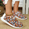 Women's Skull Pattern Canvas Shoes: Lightweight, Low Top Halloween Shoes for Casual and Outdoor Wear