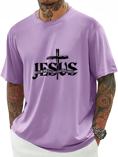 Jesus Saved My Life: Men's Casual Short Sleeve T-shirt - Perfect Gift for Summer, Spring, and Fall