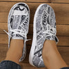 Stylish Newspaper Print Women's Canvas Shoes- Lightweight and Comfortable Walking Shoes