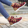 Cozy and Stylish: Women's Ethnic Geometric Pattern Slip-On Thermal Lined Flat Fuzzy Shoes for Winter