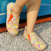 Walk in Style with Women's Colorful Print Canvas Shoes - Fashionable, Comfortable Slip-On Sneakers for Casual Walking