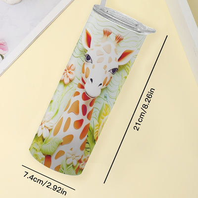 20oz Giraffe Pattern Tumbler: Stylish, Durable, and Insulated for Your On-the-Go Lifestyle