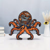 Whimsical Octopus Wooden Art Animal Statues: Charming Desktop and Wall Decor for Men and Kids