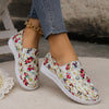 Festive Footwear: Women's Christmas Pattern Canvas Shoes for Lightweight and Comfortable Holiday Style