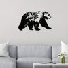 Wildlife Harmony: Metal Bear and Forest Wall Art - A Modern Décor Masterpiece for Nature Enthusiasts