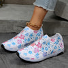 This stylish running shoe for women comes with a shockproof, rhinestone decorated, floral design. Lightweight construction and breathable lining make these shoes perfect for running. High-grade materials support and cushion the foot during intense activities.