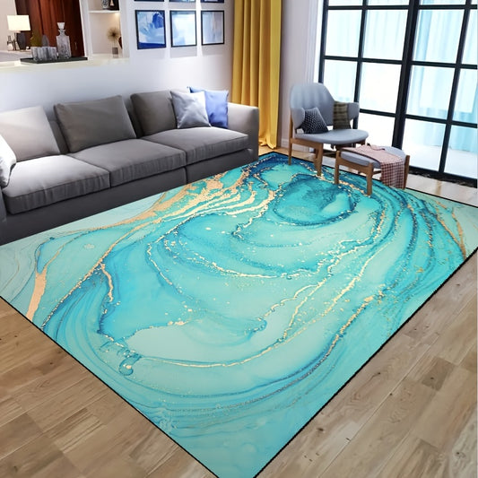 This Marbling Non-Slip Resistant Rug is ideal for versatile indoor and outdoor decor. It is machine washable and waterproof, made with premium material that is anti-slip and resistant to wear and tear. Perfect for any home setting!