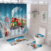 Transform your bathroom with this festive 4-piece Christmas Train Shower Curtain set. It comes with three themed curtains and a matching Santa hat hook to add a jolly holiday touch to your space. Create a joyful bathroom makeover!