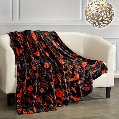 Haunted Halloween Dreams: Ghosts, Pumpkins, Bats, and More - All-Season Comfort Blanket for Friends and Family