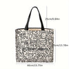 Colorful Adventures: Large Capacity Cartoon Graffiti Tote Bag for School, Travel, and Shopping