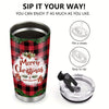 Merry Christmas Tumbler: Red Truck Patterned 20oz Stainless Steel Insulated Tumbler - Perfect Gift for Men, Women, Friends, Parents, and Teachers