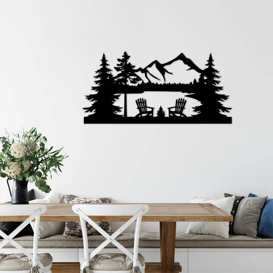 Wanderlust Mountain Metal Wall Art: A Perfect Housewarming Gift and Home Décor Marvel