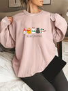 Fashionable and Cozy: Cute Graphic Print Pullover Sweatshirt for Women