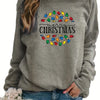 Cozy and Festive: Christmas Print Sweatshirt for Women's Casual Style