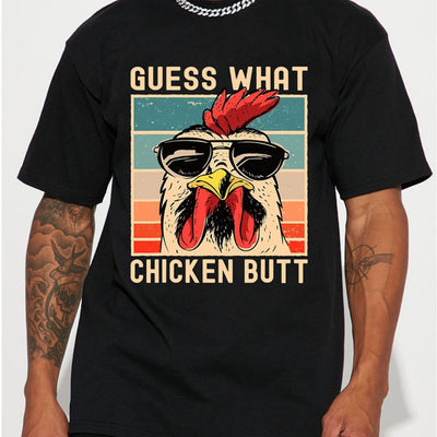 Chicken Prints on Fleek: Men's Casual Trendy T-Shirt for Hip Hop Enthusiasts